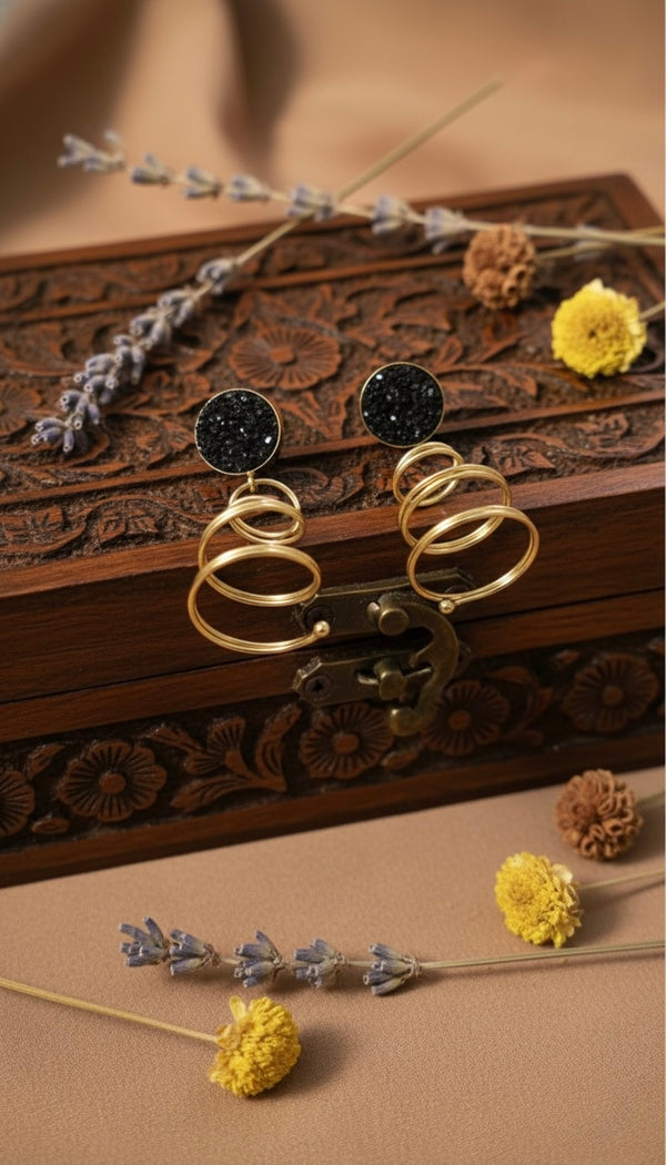 Loop Hasli Earrings (Black)