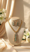 Noorvi AD Necklace (Mint Green)