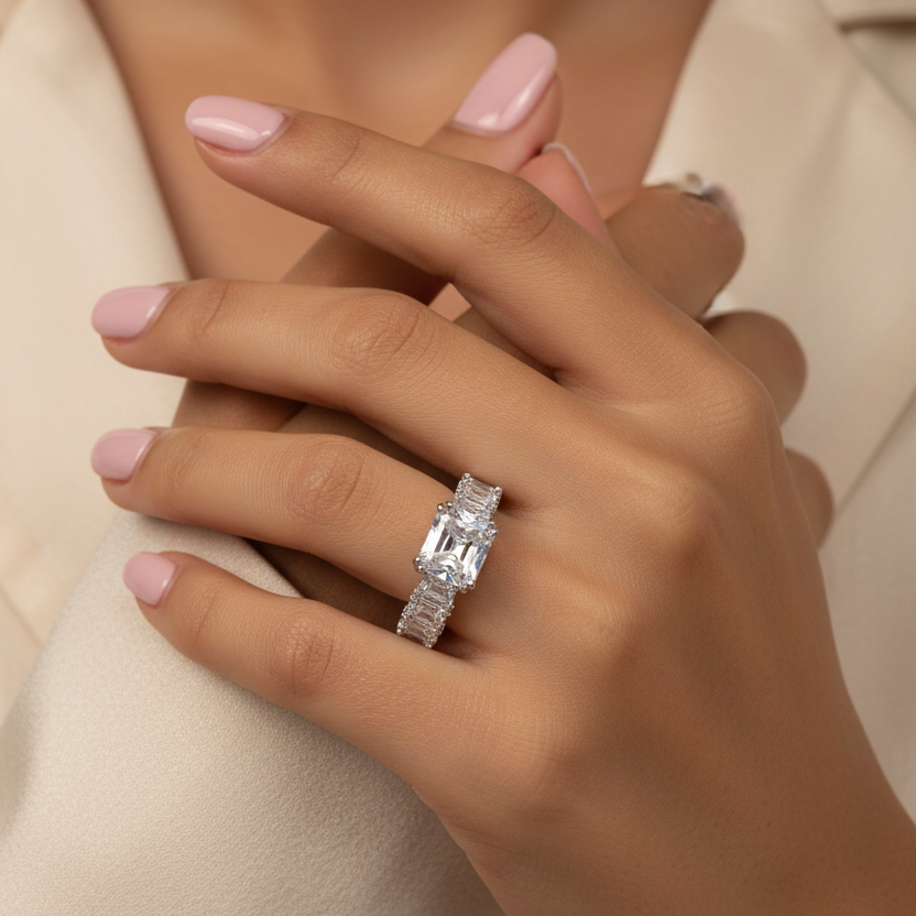Premium Diamond AD Ring (Silver)