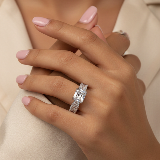 Premium Diamond AD Ring (Silver)
