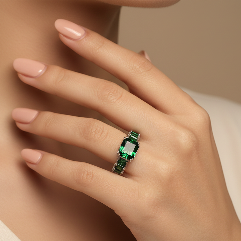 Premium Diamond AD Ring (Green)
