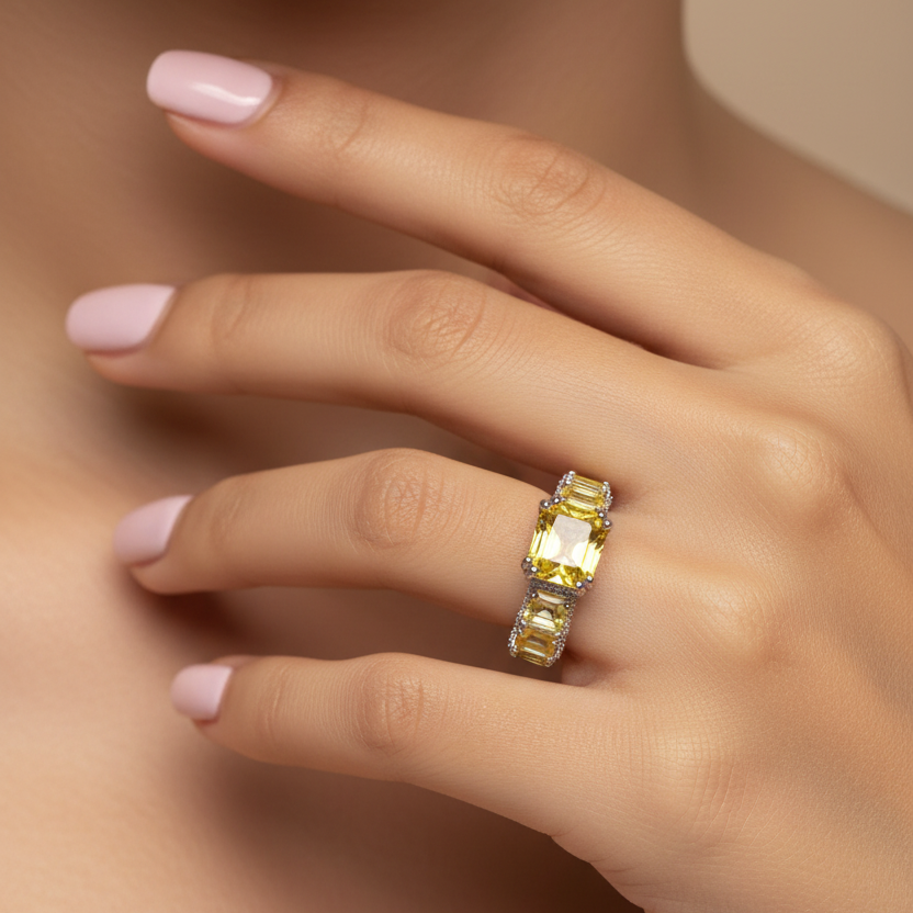 Premium Diamond AD Ring(Yellow)