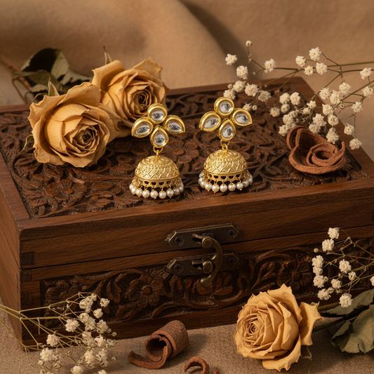 Ziya Kundan Jhumkas