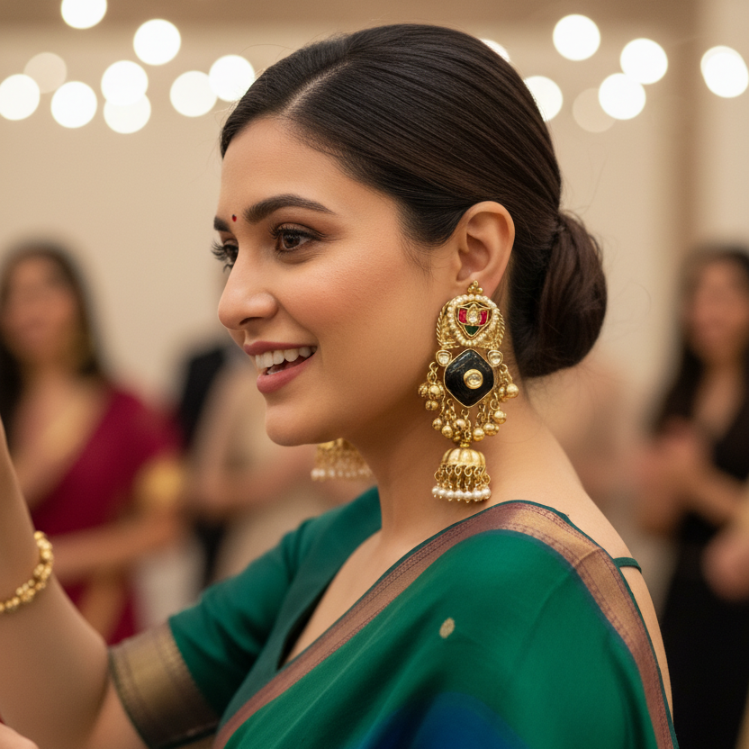 Rang Kashmiri earrings