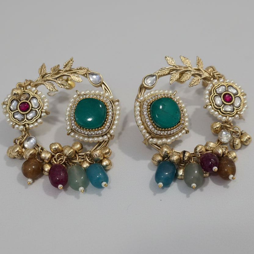 Rangrez Earrings (Green)