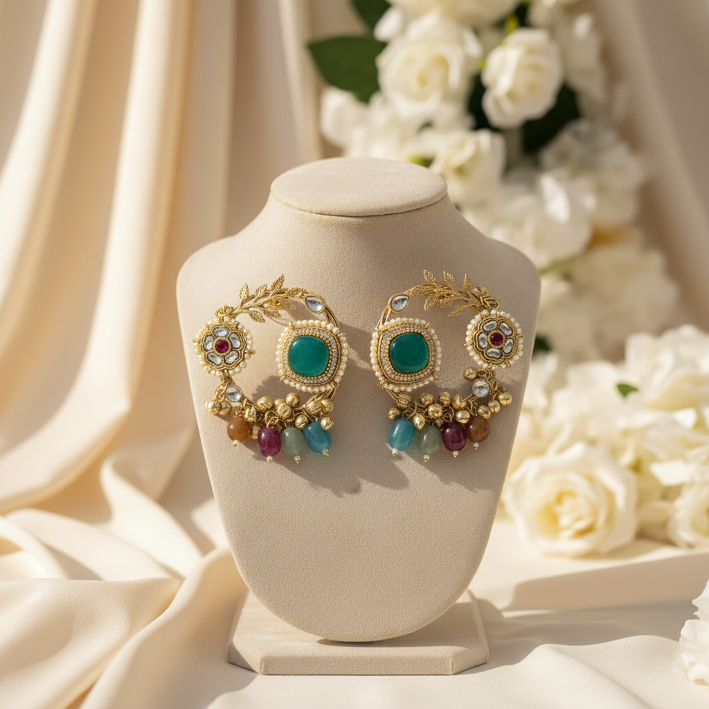 Rangrez Earrings (Green)