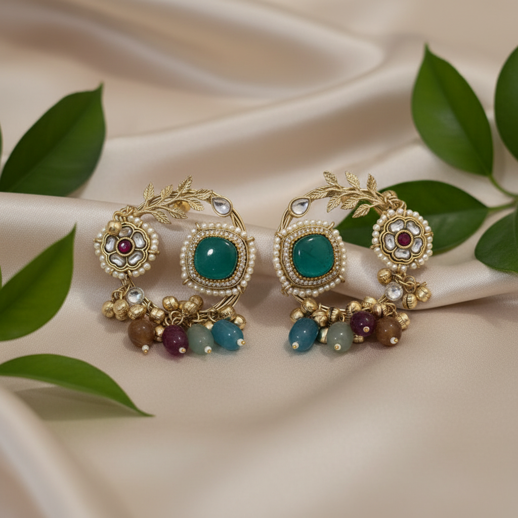Rangrez Earrings (Green)
