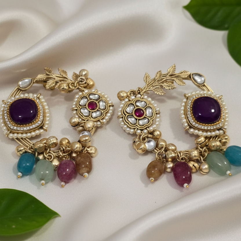 Rangrez Earrings (Purple)