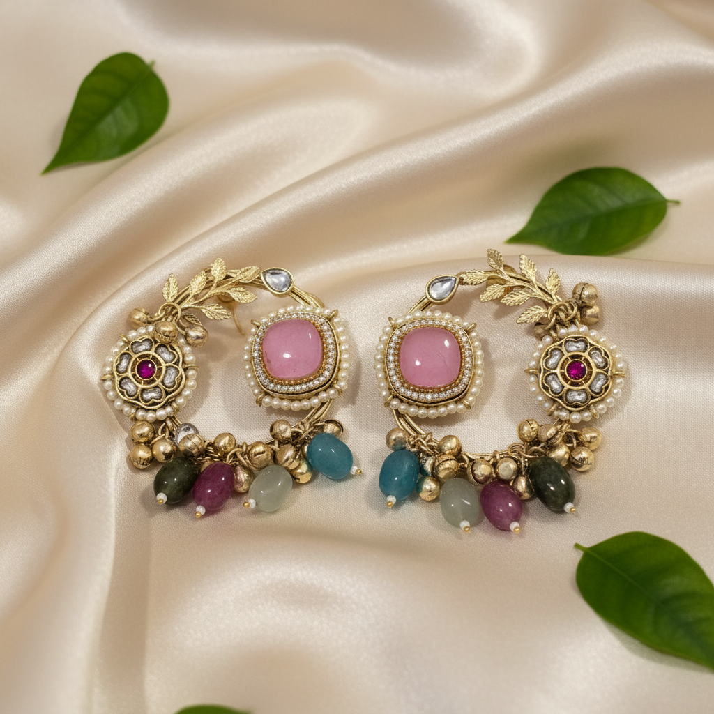 Rangrez Earrings (Pink)