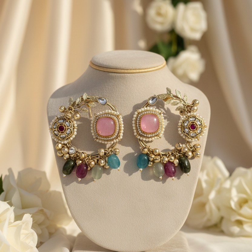 Rangrez Earrings (Pink)