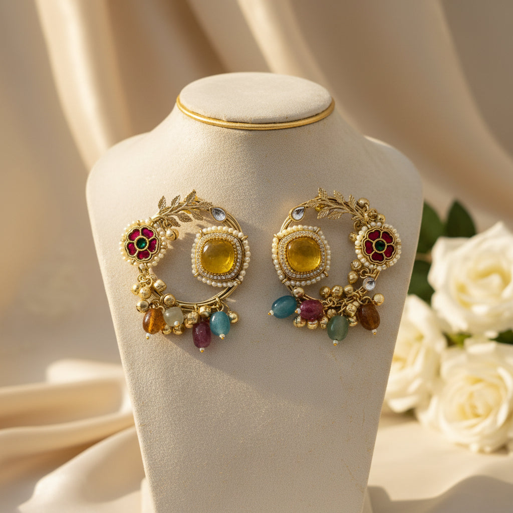 Rangrez Earrings (Yellow)