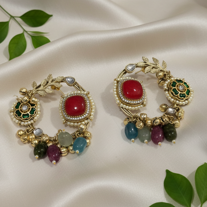 Rangrez Earrings (Red)