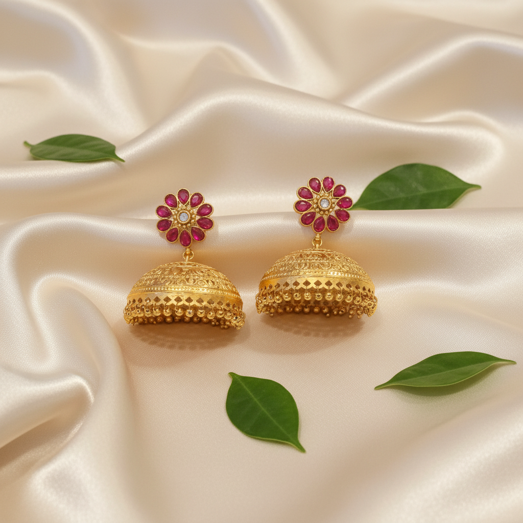 Gul Kashmiri Jhumka (Pink)