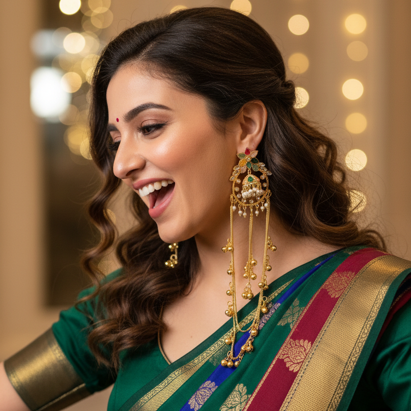 Zoya Kashmiri Earrings (Multi colour)