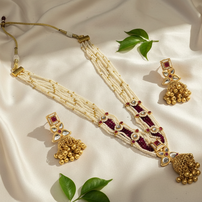 Samira Kashmiri Necklace (Wine)