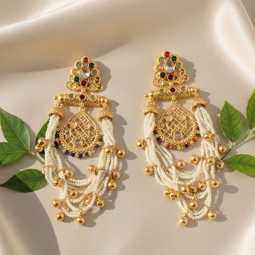 Meher Kashmiri Earrings (Multi-colour)