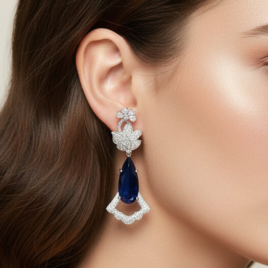Charm AD Earrings (Blue)