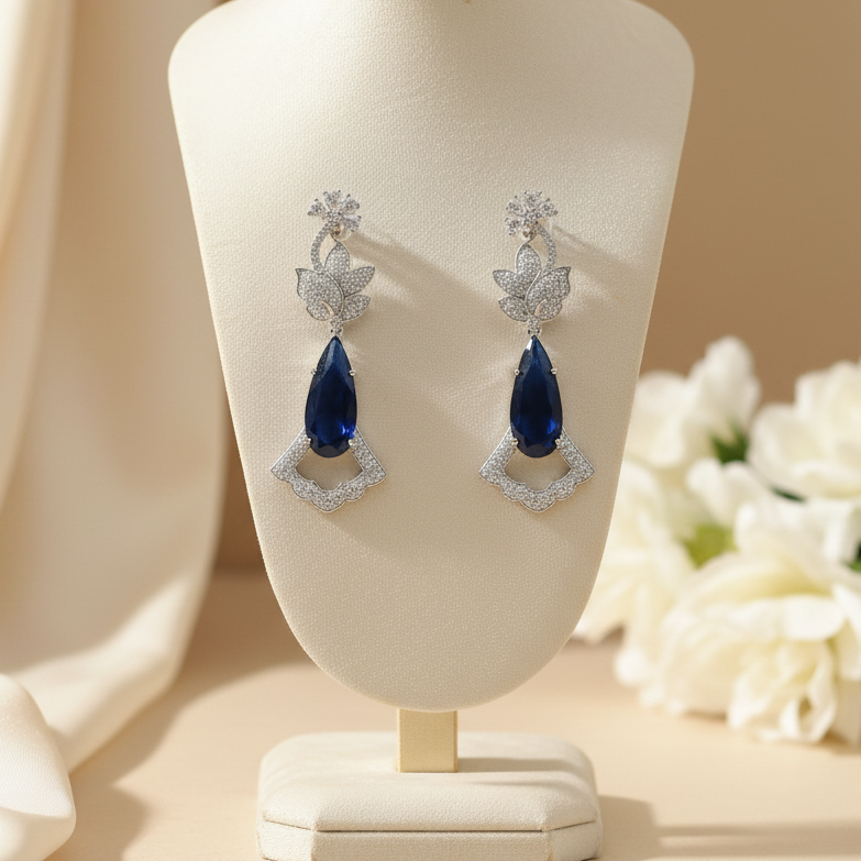 Charm AD Earrings (Blue)