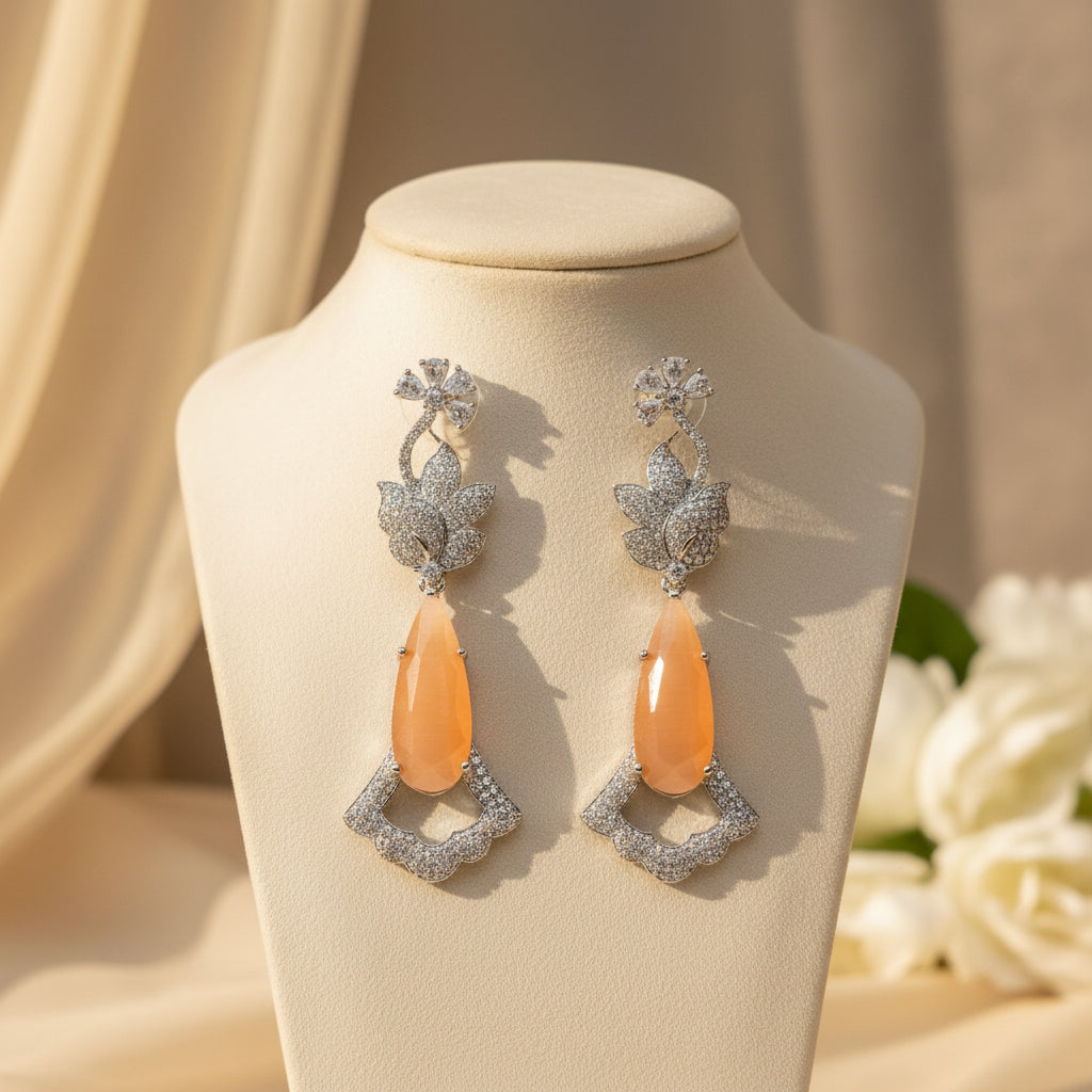 Charm AD Earrings (Orange)