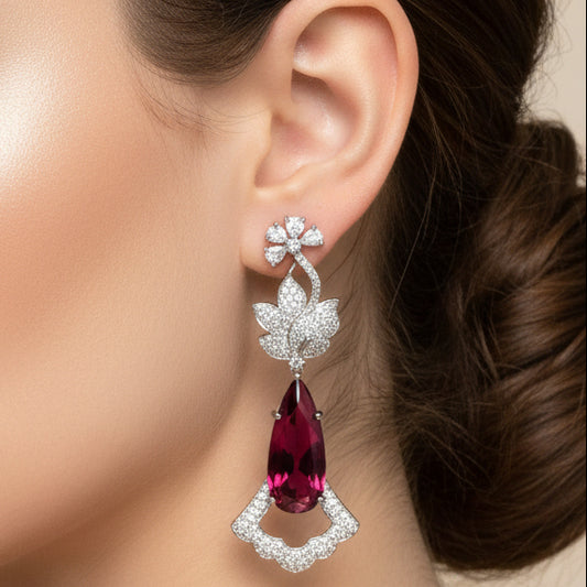 Charm AD Earrings (Wine)