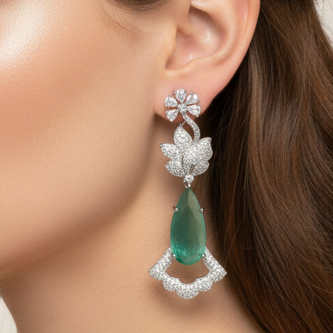 Charm AD Earrings (Mint Green)