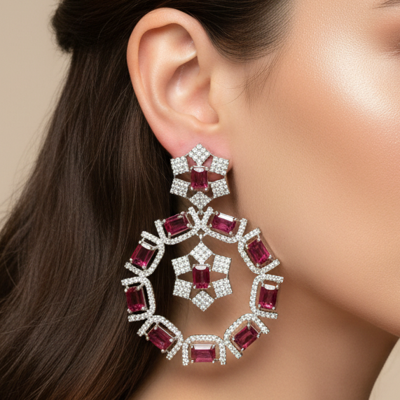 Ruby Luxe AD Earrings