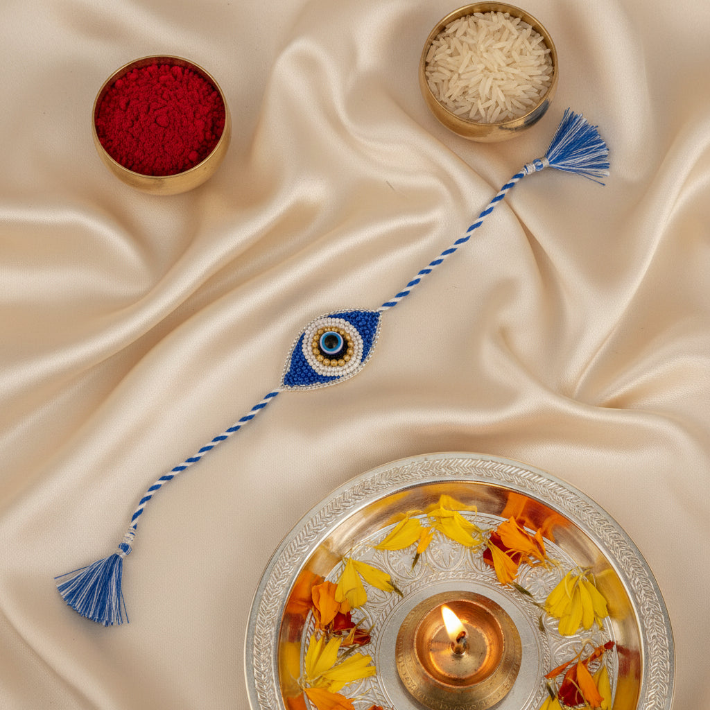 Evil Eye Rakhi (Blue-White)