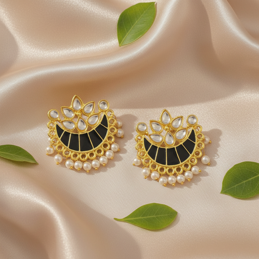 Chaand Earrings (Black)