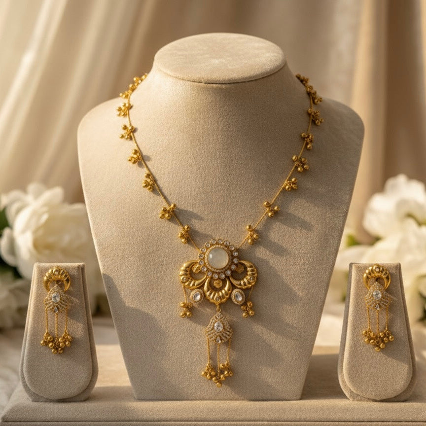 Sufi Kashmiri Necklace (White)