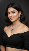 Regal Vine AD Necklace (Green)