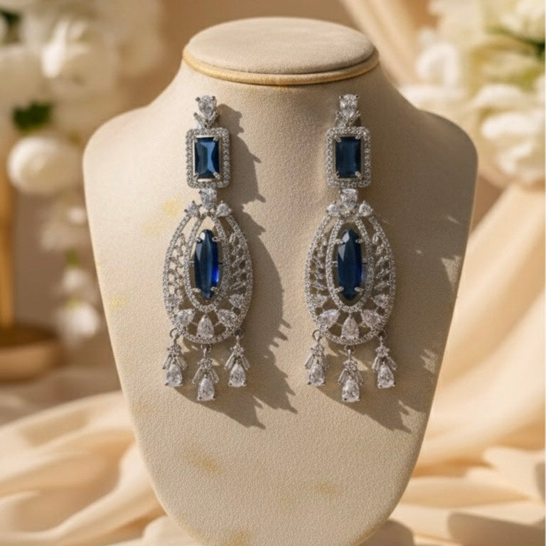 Blue Mirage AD Earrings
