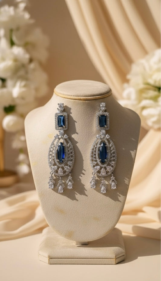 Blue Mirage AD Earrings