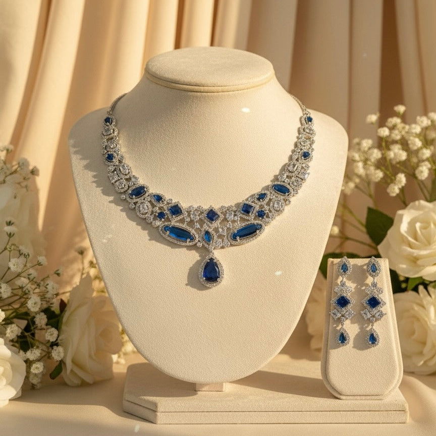 Mira AD Necklace (Blue)