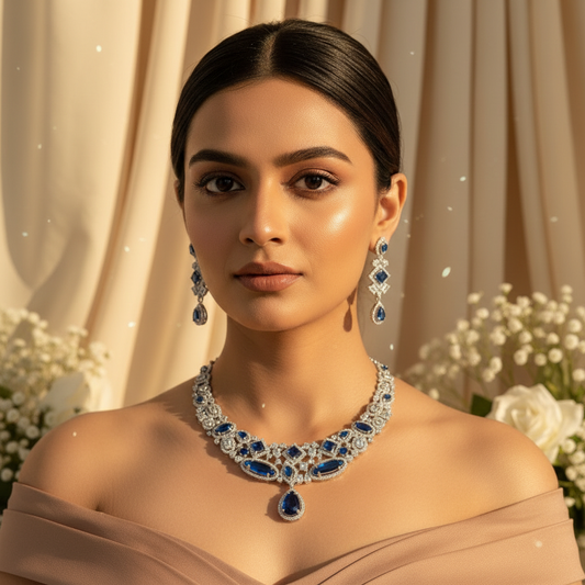 Mira AD Necklace (Blue)