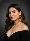 Maharani Kashmiri Earrings (Wine)