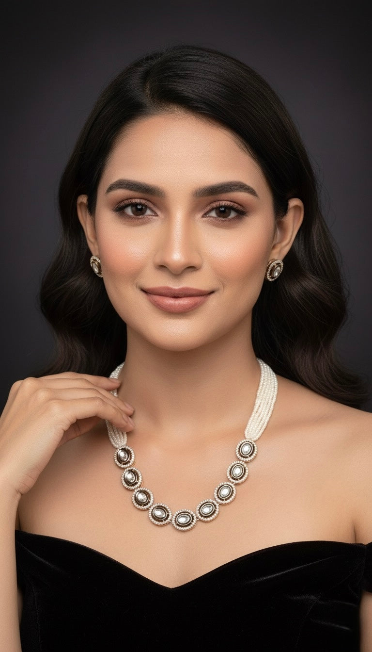 Kanika Pearl Kundan Necklace