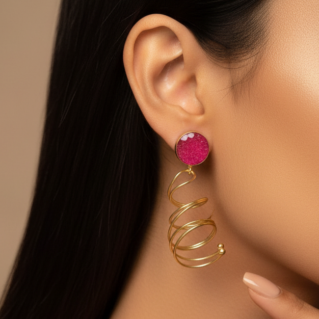 Loop Earrings (Pink)