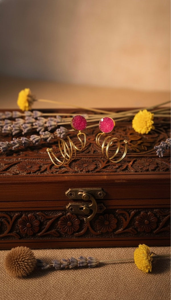 Loop Hasli Earrings (Pink)