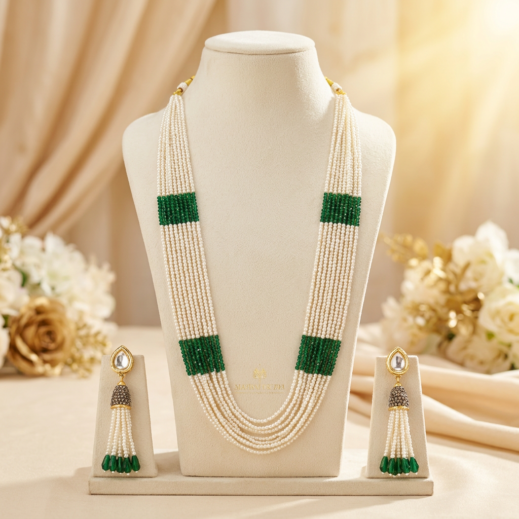 Tara Mala Necklace Set (Green)