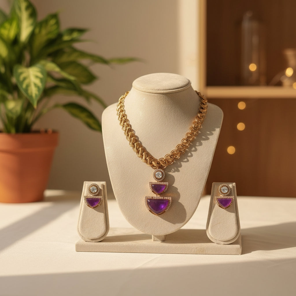 Diora AD Necklace (Purple)