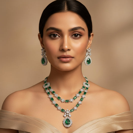 Regal Tier AD Necklace (Green)
