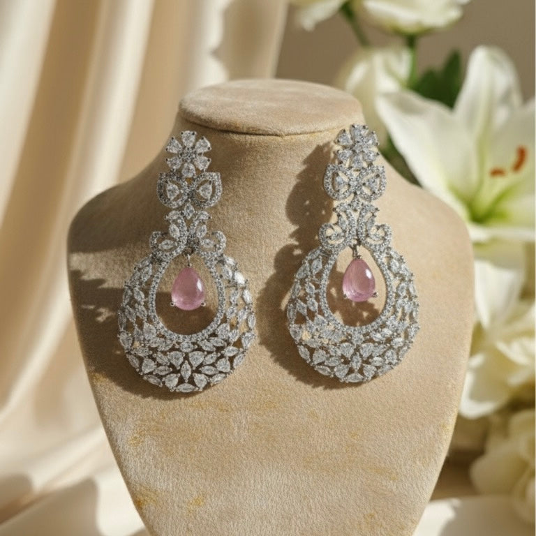 Novi AD Earrings (Pink)