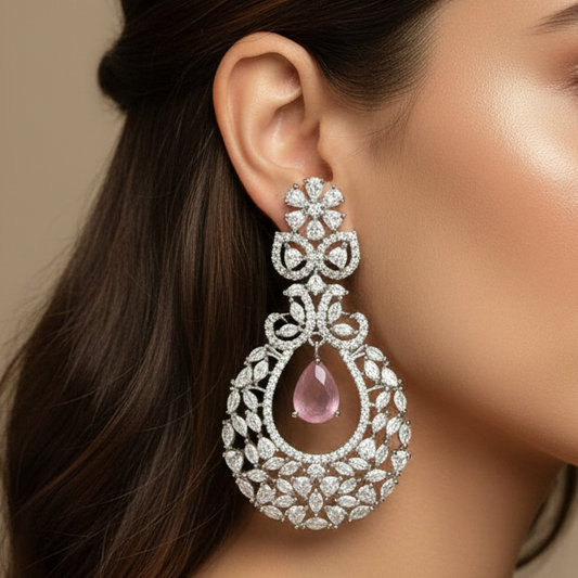Novi AD Earrings (Pink)