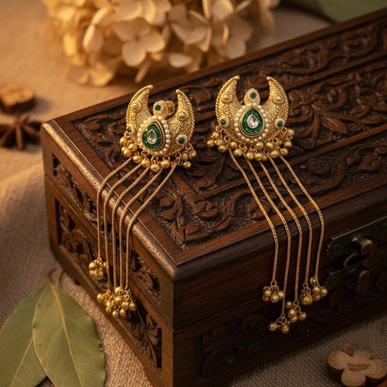 Samira Kashmiri Earrings (Green)