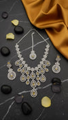 Royal Bloosom AD Necklace (Yellow)
