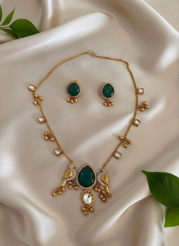 Aira Kashmiri Necklace (Green)