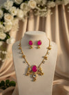 Aira Kashmiri Necklace (Rani Pink)