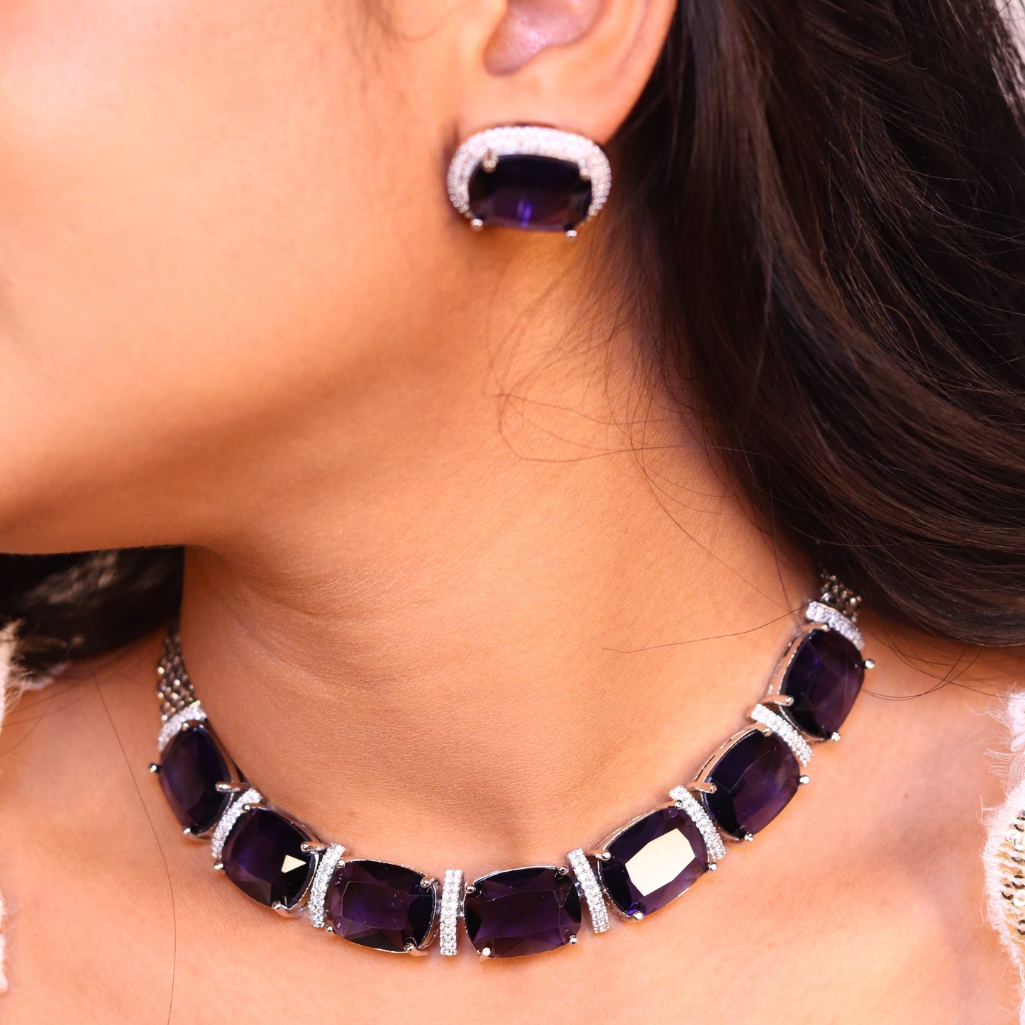 Orra AD Necklace (Purple)