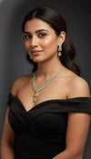 Regal Vine AD Necklace (Yellow)