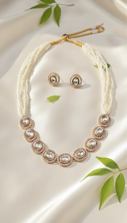 Kanika Pearl Kundan Necklace